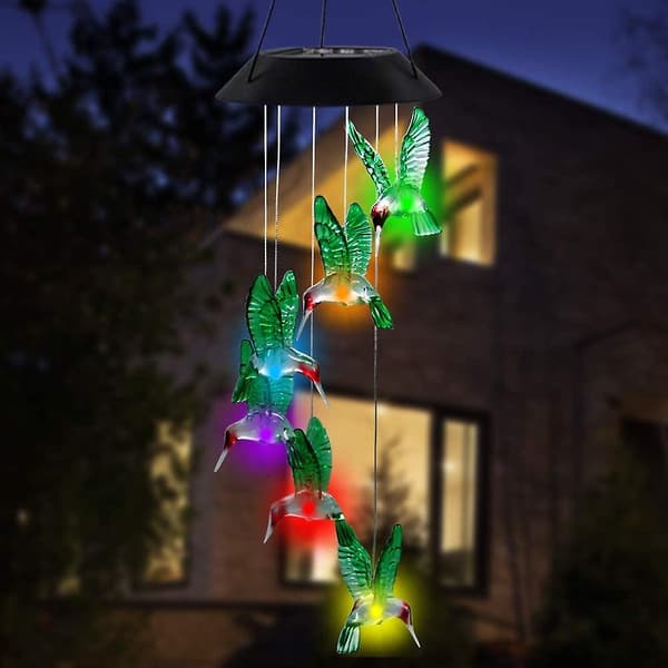 2 Pak Solar Kolibri Vindspil, Farve LED Solar