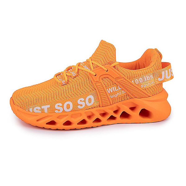 Män Kvinnor Sneakers Andningsbara Löparskor Mode Sport Skor 3D003 Orange EU 38