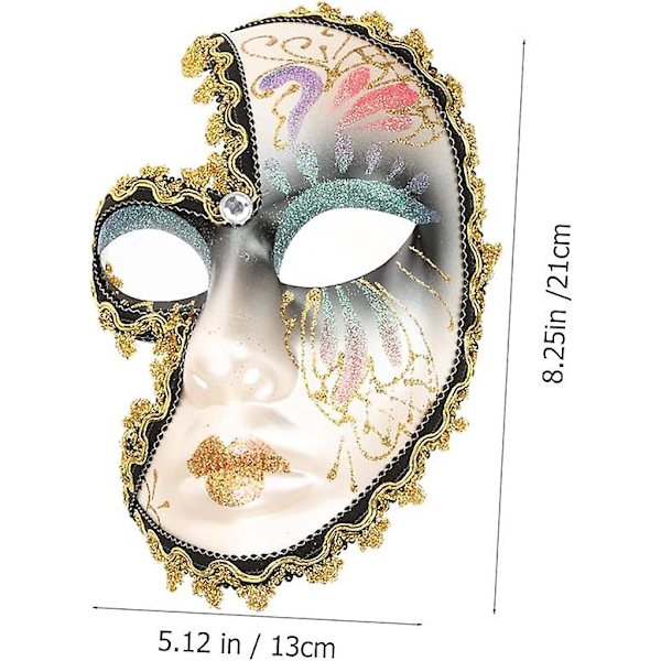 Maskeradmask på pinne Venetianskt mask för kvinnor balmasktillbehör maskeradmask för kvinnor cosplay festmask dammaskeradmask smink