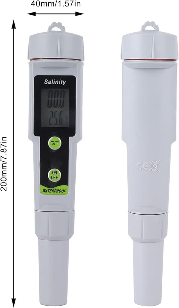 Havsvandsovervågning Saltvand Digital Tester Vandtæt Multi Function Testing Kit Salinitetsovervågningspen