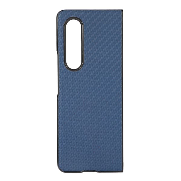 Telefoncover med kulfibertekstur til Samsung Galaxy Z Fold4 Blue