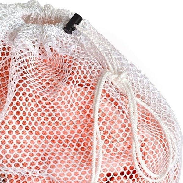 2 stk. kommersiell vaskepose i netting - solid nettingmateriale med snøring, ideell maskinvaskbar vaskepose i netting for fabrikker, høyskole