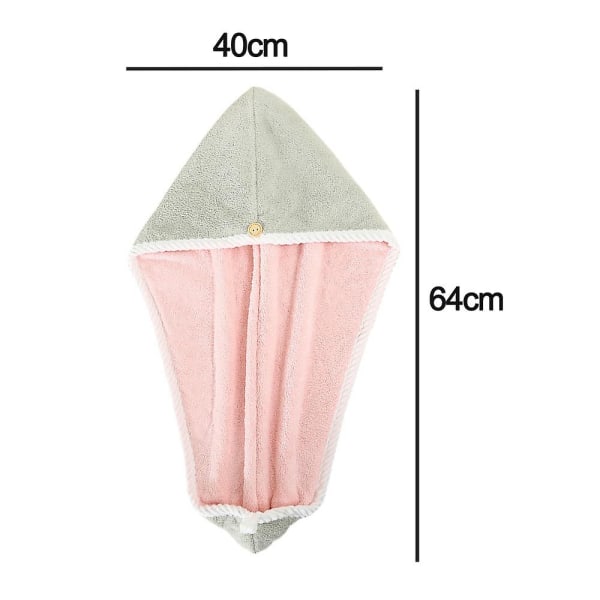 Håndklæde Pose Hurtigtørrende Absorberende Hårbånd Med Knap, Velegnet Til Krøllet Hår, Langt Hår Og Tyk Hårhætte (1 Stk) style3
