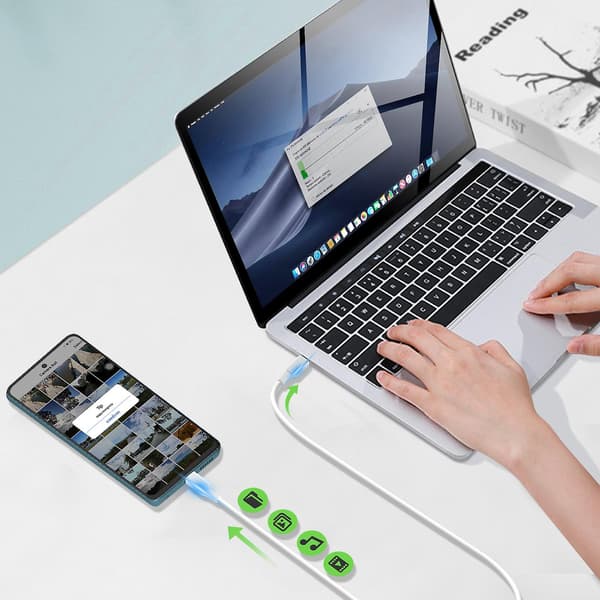 Kabel USB-C til USB-C Power Delivery 18W Slitesterk 1m Belkin Boost Charge Hvit