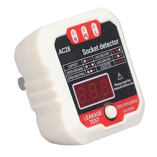 Socket Tester 250V 50Hz 60Hz Polaritet Socket Tester (EU-kontakt 220V)