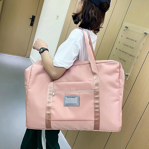 Reiseveske, Weekend Bag, Sports- og Fitnessbag, Sportsbagasje, Skulderveske for Overnatting Pink