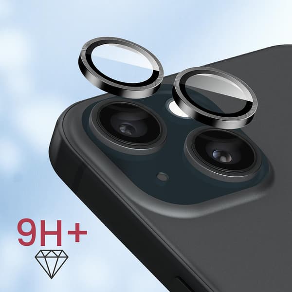 Skydd för iPhone 15 Plus Okrossbart Glas och Linsskydd, Transparent
