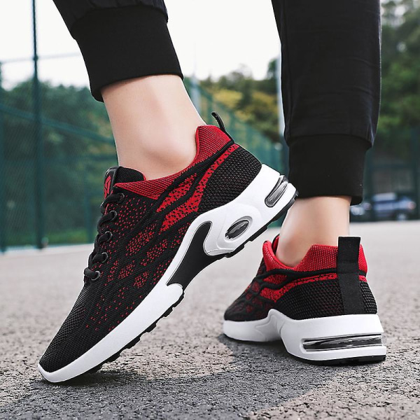 Herre Air Sports Løbesko Åndbare Mode Sneakers Fr9309 BlackRed EU 39