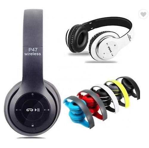 Trådlösa Bluetooth-hörlurar, hopfällbara, stereo, superbas Red