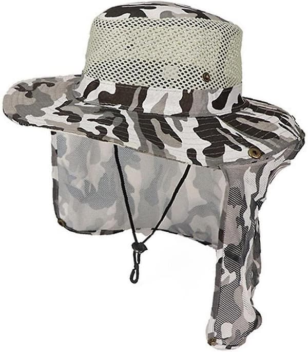 Fiskehat med nakkeklap Bred skygge Foldbar sommerhat