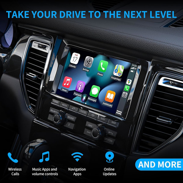 Trådlös Carplay och Android Auto-adapter, 2 i 1-sticka konverterar trådbunden Android Auto/Carplay till trådlös, lämplig för bilar med AA