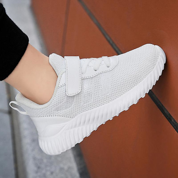 Børnesneakers Skridsikre Åndbare Sportsløbesko H623 White EU 34
