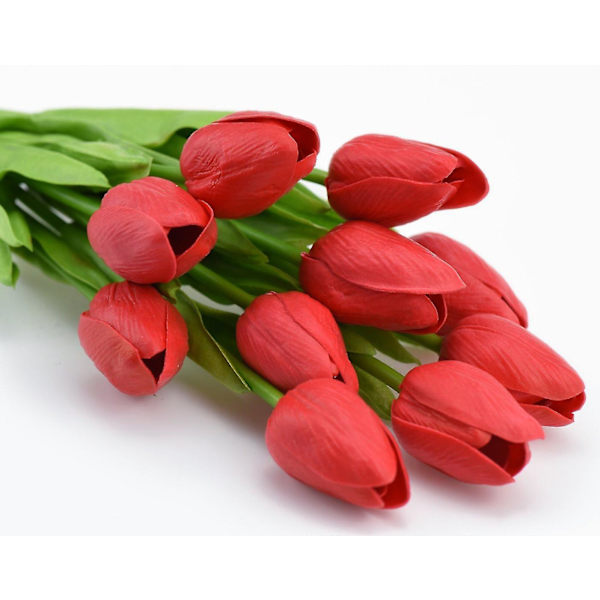 6 Stængler af Real Touch Tulip Kunstige Blomster Buket, Perfekt til Bryllup, Brud, Fest, Hjem, Ferier, Have