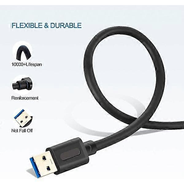 USB 3.0 A - A -uroskaapeli 3 jalkaa, USB - USB -kaapeli USB-uros - uroskaapeli