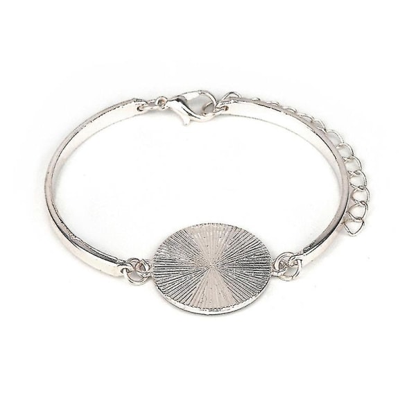 Klassiskt zodiak silver armband tid ädelsten mode glas armband present till flickvän föräldrar Gemini