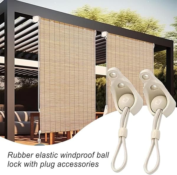 Solskærm Dele Bungee Kit, Udendørs Persienne Bungee Cord - Multipurpose Persienne Hardware Kit - Udvendig Rullegardin Hardware