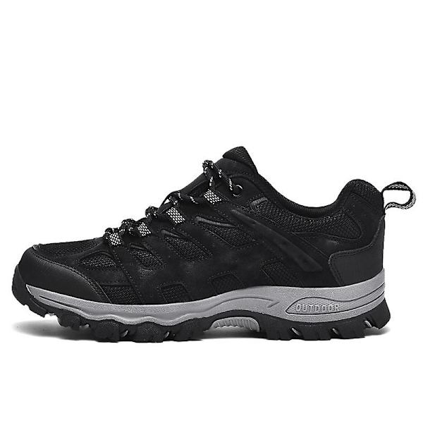 Herre Dame Vandresko Lav Top Sneakers Til Udendørs Trailløb Trekking Vandring 3D2388 Black EU 47
