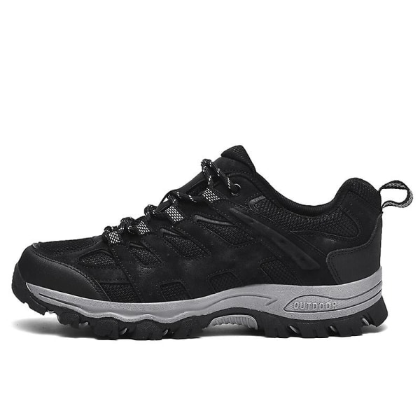 Vandringsskor för män och kvinnor, låga sneakers för utomhusvandring, trekking och promenader 3D2388 Black EU 41