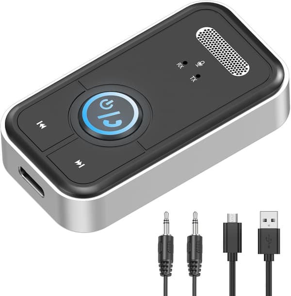 Aux Bluetooth 5.3 Autoadapteri 3.5mm Lähetin Vastaanotin Plug & Play Handsfree-puhelut