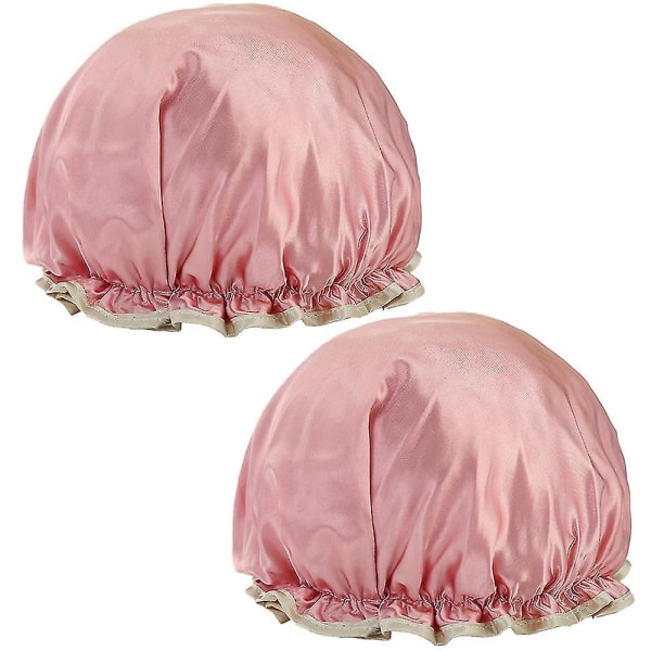 Dusjhette for kvinner foret dusjhette maskinvaskbar gave pink