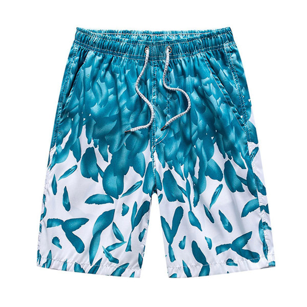 Sommar utomhus strandshorts andningsbara snabbtorkande badbyxor för kvinnor män L Red Male