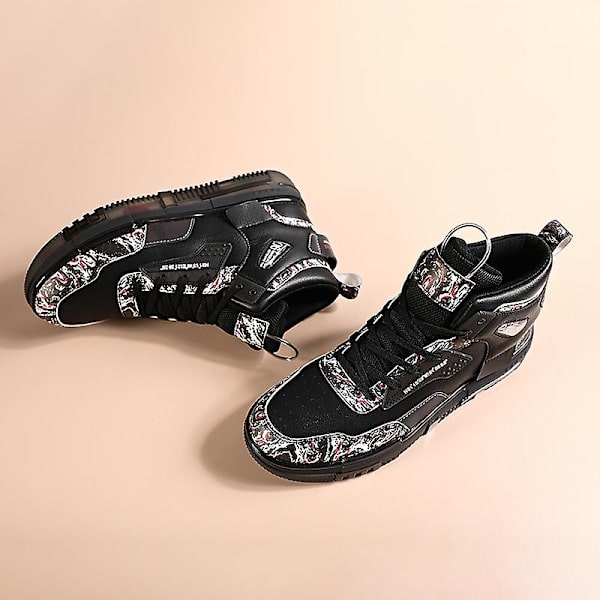 Herre Sports Løbesko Basketballsko Åndbare Sneakers Fr9966 Black EU 44
