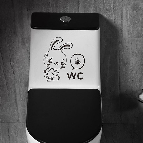 Sarjakuva Pupujussi WC-tarrat Hauskat WC-seinätarrat Sarjakuva Eläin Kylpyhuoneen Koristeluun