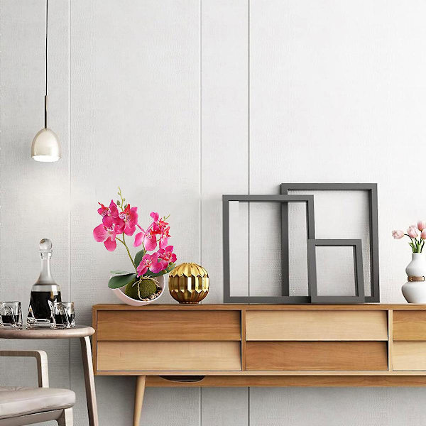Treuddig Phalaenopsis Orkidé Måne Bonsai Konstgjord Blomster Dekoration Växt Krukväxt Grön Växt Heminredning Rose red