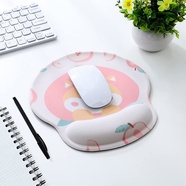 Ergonomisk musematte, Hund Musematte Søt Håndleddsstøtte Sklisikker Musematte Silikon Musematte Kontor Musematte Datamaskin Håndleddsstøtte, Shiba Inu