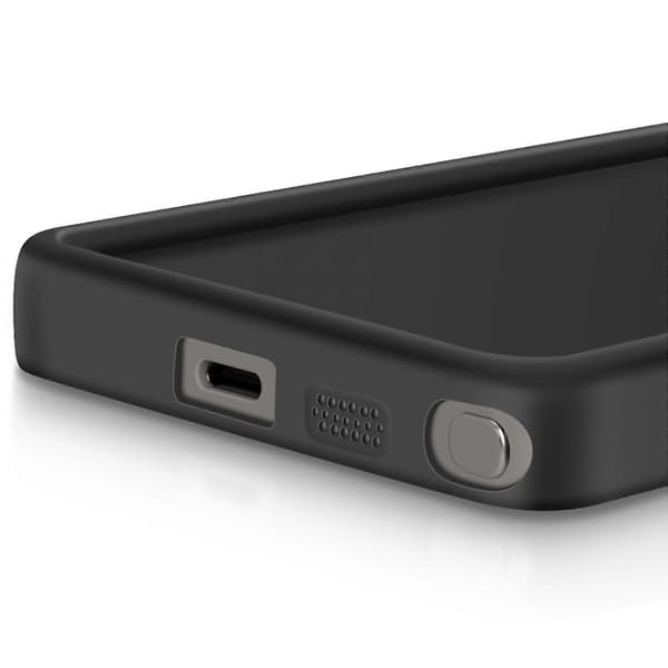 Etui til Galaxy S25 Ultra Soft Touch med hævede kanter, Sort