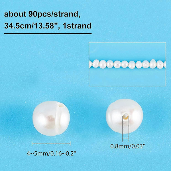 90 stk. Naturlige Skalperleperler Kartoffelform Ferskvandsperleperler Spacer Perle Løse Perler til DIY Håndværk Smykker Armbånd Halskæder Øreringe