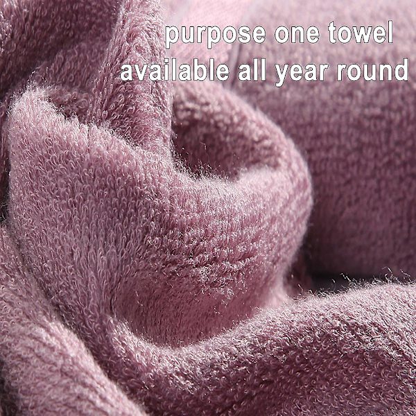 Bambusfiber 2-delt Oversized Badehåndklæde, Superbløde Badehåndklæder, Meget Absorberende, Komfort Purple