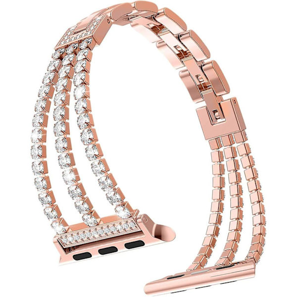 Rem Kompatibel Med Apple Watch 42/44/45/49mm Dame Skinnende Smykkerem Rustfrit Stål Rem Kompatibel Med Iwatch Serie 7