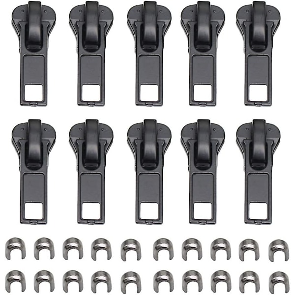 10 st #5 Svarta dragkedjor dragkedja reparation dragkedja ersättning för plast jacka dragkedjor