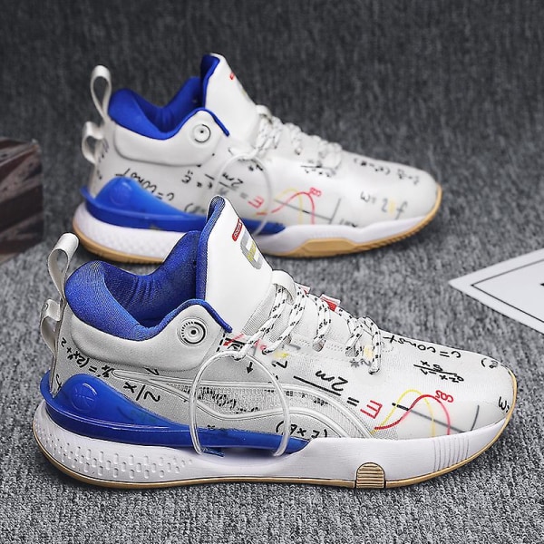 Basketbollskor för män, höga, andningsbara, halkfria, fashionabla sneakers 3F8899 Gray EU 39