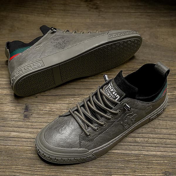 Herre Casual Sko Flate Sneakers Fr2159 Gray EU 41