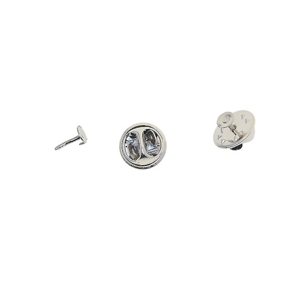 50 Sæt Badge Hat Pin Metal Tie Back Lapel Butterfly Spænder Fastgørelser Sølv