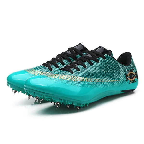 Herrspiklöparskor Spikes Track Race Hopp Sneakers Professionella Löparspiksskor 258 Cyan 40