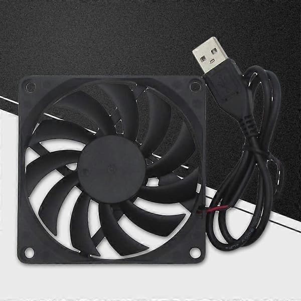 Kylfläkt USB-kontakt Universal 5V 8cm Router Datorchassi Kylfläns för PC