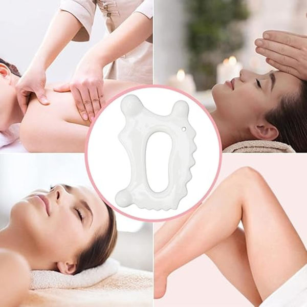 Skin Gua Sha -lauta, keraaminen Skin Gua Sha -lauta poistaa selluliittia, lihaksia rentouttava kasvojen vartalon raapimistyökalu