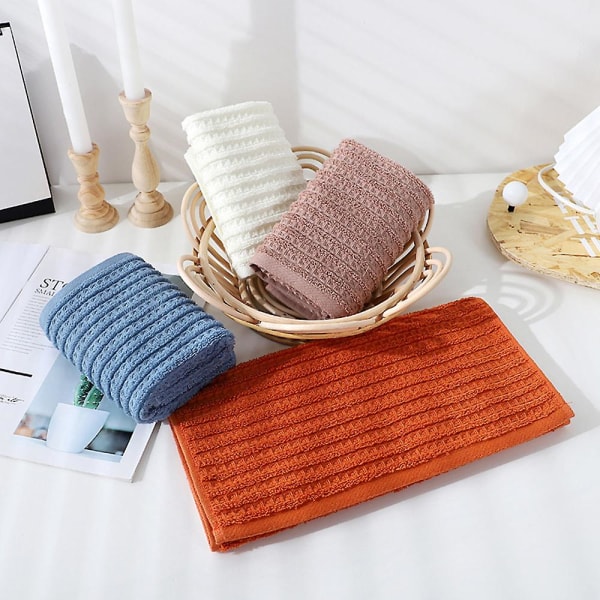100% bomullsmjuk och absorberande handduk - våffelhanddukar för badrum - set med 2 snabbtorkande handdukar Beige