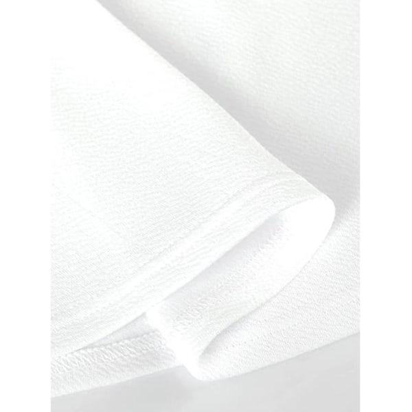 Kvinders Plettet Miniskørt, Solid Ruffle Lingeri Skørter Med Shorts White M