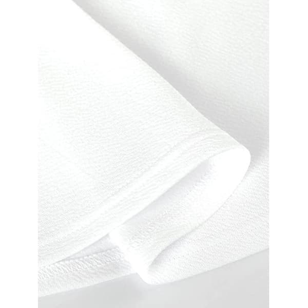 Kvinders Plettet Miniskørt, Solid Ruffle Lingeri Skørter Med Shorts White XL