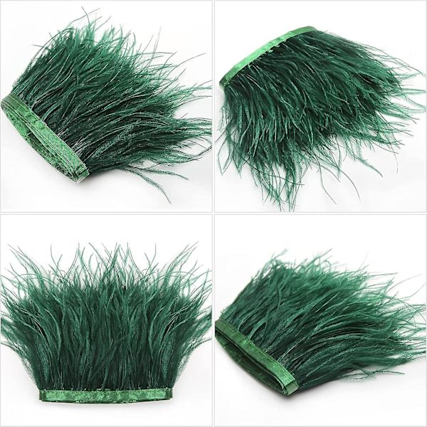 Lyse Lilla Strudsefjer Trim Syning Frynser 2 yard 10-15 cm Til DIY Kjole Syning Håndværk Tøj Latin Bryllupskjole Dekoration Strudsefjer Trim