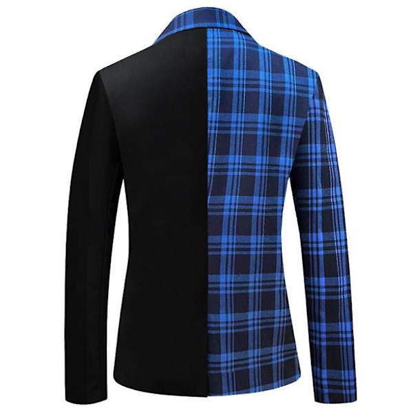 Mænds Smokingjakke, Slank Pasform Stilfuld Blazer Casual Blazer Blue XL