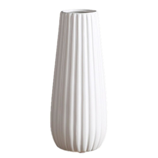 Keramisk vas, modern heminredning porslinsvas blomvas, blomsterarrangemang dekoration, presenter white