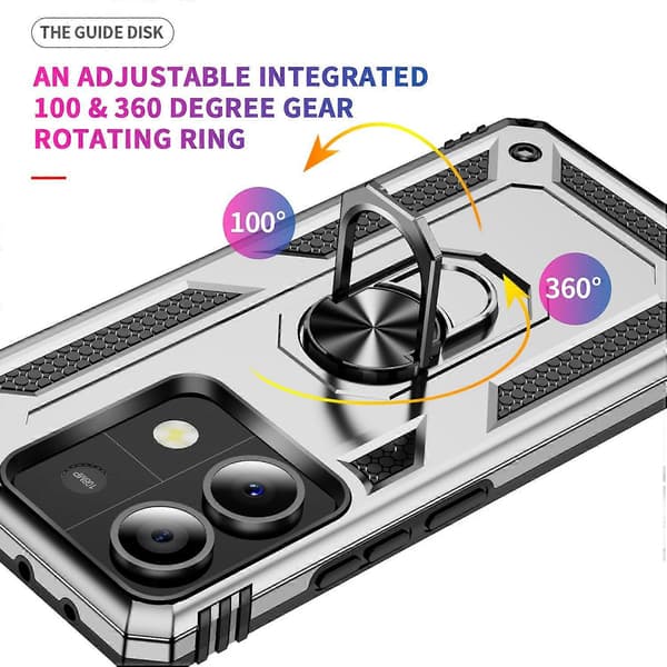 För Xiaomi Redmi Note 13 5G Stödskal Stötsäkert PC+TPU Telefonfodral