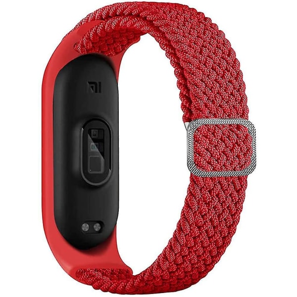 Sztxj Denim Flettet Solo Loop Rem Kompatibel Med Xiaomi Mi Band 6 5 4 3, Justerbar Elastisk Sportsudskiftningsrem i Nylon Til Xiaomi Band Mi Band