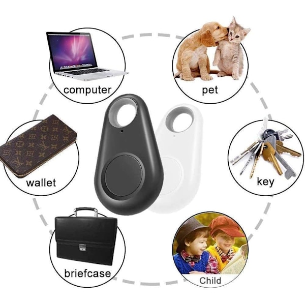 5 kpl Traking Anti-Lost langaton Bluetooth-hälytyslaite Tracker GPS-paikannin Avain/Koira/Lasten Etsin Jäljitin