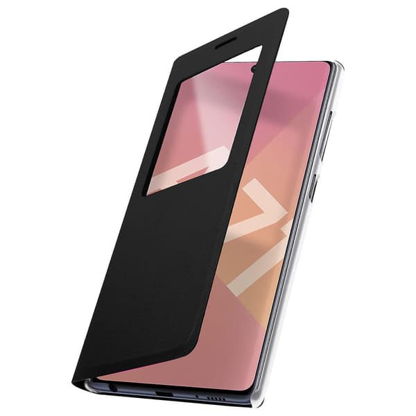 Clear View Cover til Galaxy A71 Ultratynd - Sort
